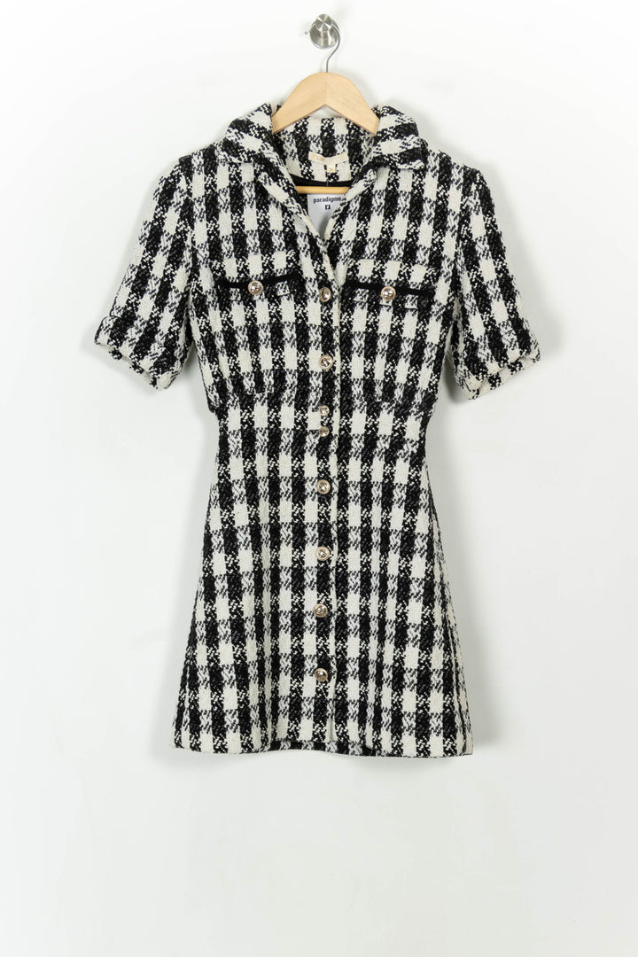 Robe Courte Noire et Blanche - Taille S/36 de la marque Maje | PARAD119739 - Vendu par Paradigme - Image 2