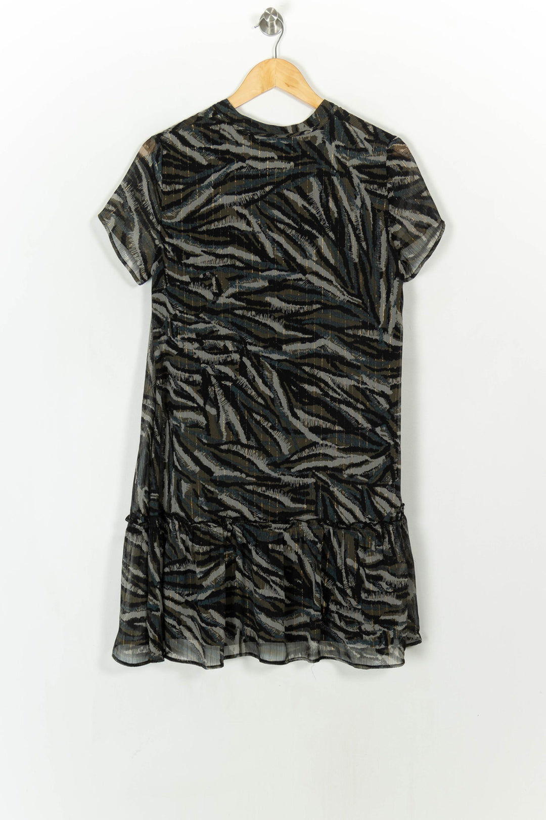 Robe Imprimée Noire et Verte - Taille M/38 de la marque IKKS | PARAD119744 - Vendu par Paradigme - Image 5