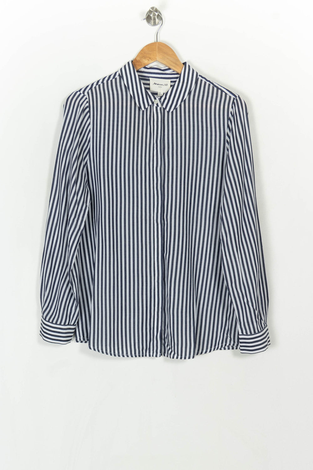 Chemise Rayée Bleue et Blanche - Taille S/36 de la marque Maison 123 | PARAD119745 - Vendu par Paradigme - Image 2