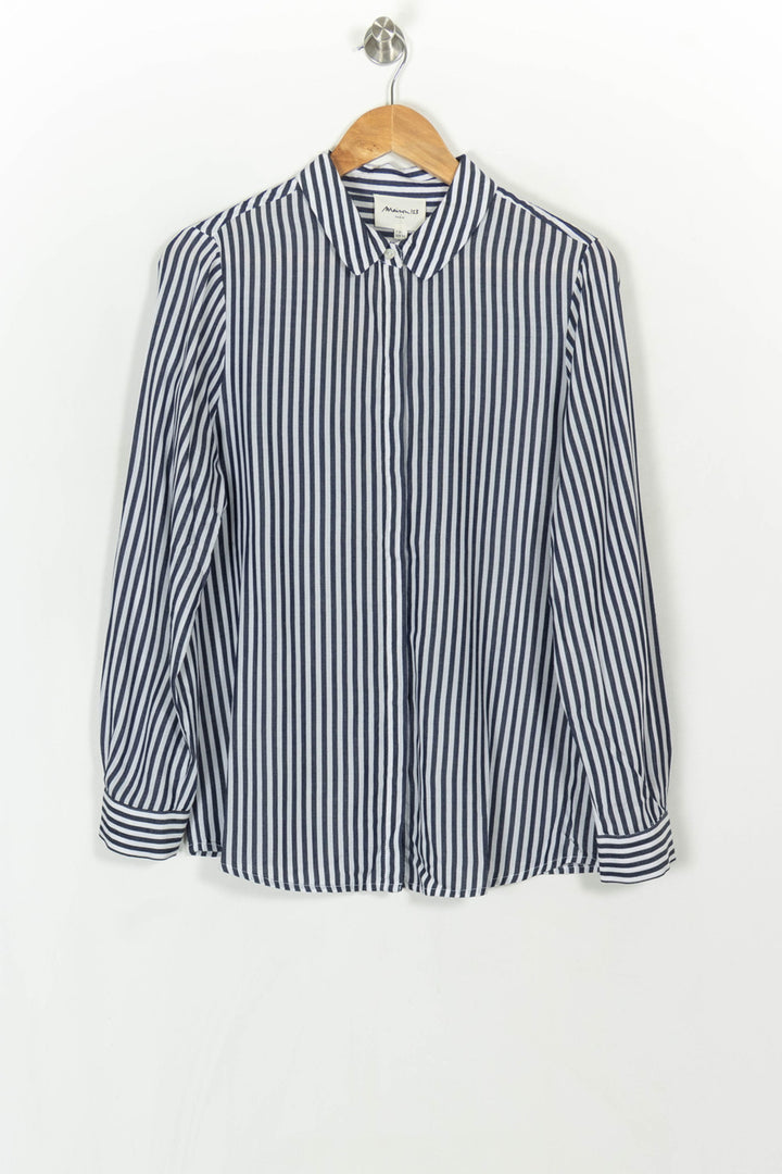 Chemise Rayée Bleue et Blanche - Taille S/36 de la marque Maison 123 | PARAD119745 - Vendu par Paradigme - Image 2