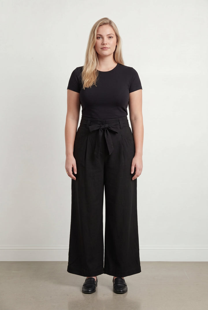 Pantalon Large Noir - Taille XL/42 de la marque Caroll | PARAD119751 - Vendu par Paradigme - Image 1