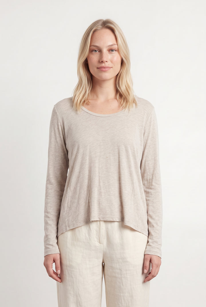 Tee-shirt manches longues Beige - Taille L/40 de la marque American Vintage | PARAD119758 - Vendu par Paradigme - Image 1