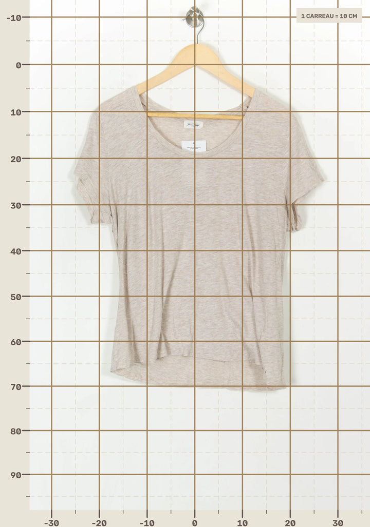 Tee-shirt Beige - Taille L/40 de la marque American Vintage | PARAD119759 - Vendu par Paradigme - Image 4