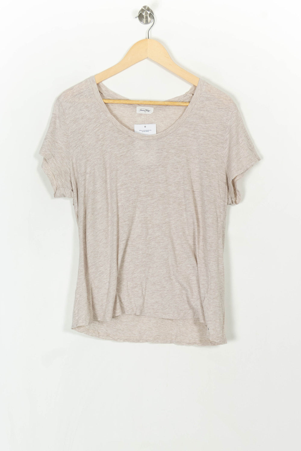 Tee-shirt Beige - Taille L/40 de la marque American Vintage | PARAD119759 - Vendu par Paradigme - Image 2