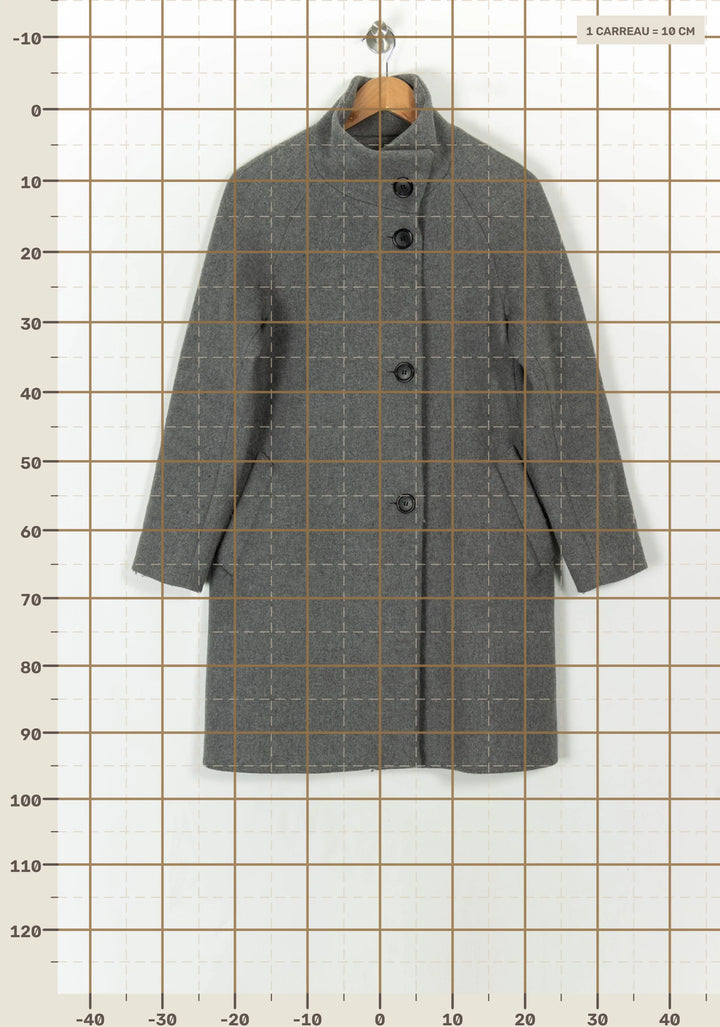 Manteau Gris - Taille XS/34 de la marque Comptoir des Cotonniers | PARAD119772 - Vendu par Paradigme - Image 4