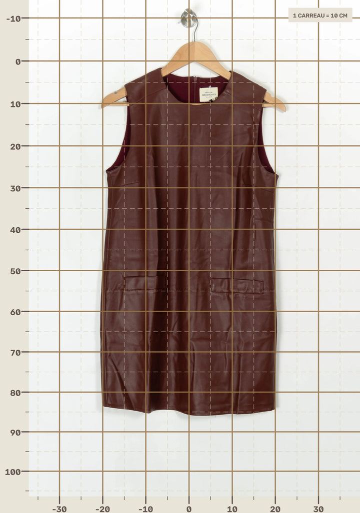 Robe Sans Manches Bordeaux - Taille S/36 de la marque Petite Mendigote | PARAD119775 - Vendu par Paradigme - Image 4