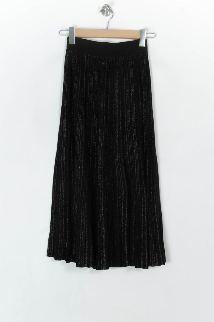 Jupe Plissée Noire et Dorée - Taille XS/34 de la marque Petite Mendigote | PARAD119777 - Vendu par Paradigme - Image 5