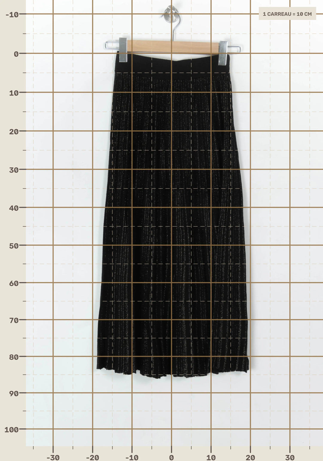 Jupe Plissée Noire et Dorée - Taille XS/34 de la marque Petite Mendigote | PARAD119777 - Vendu par Paradigme - Image 4