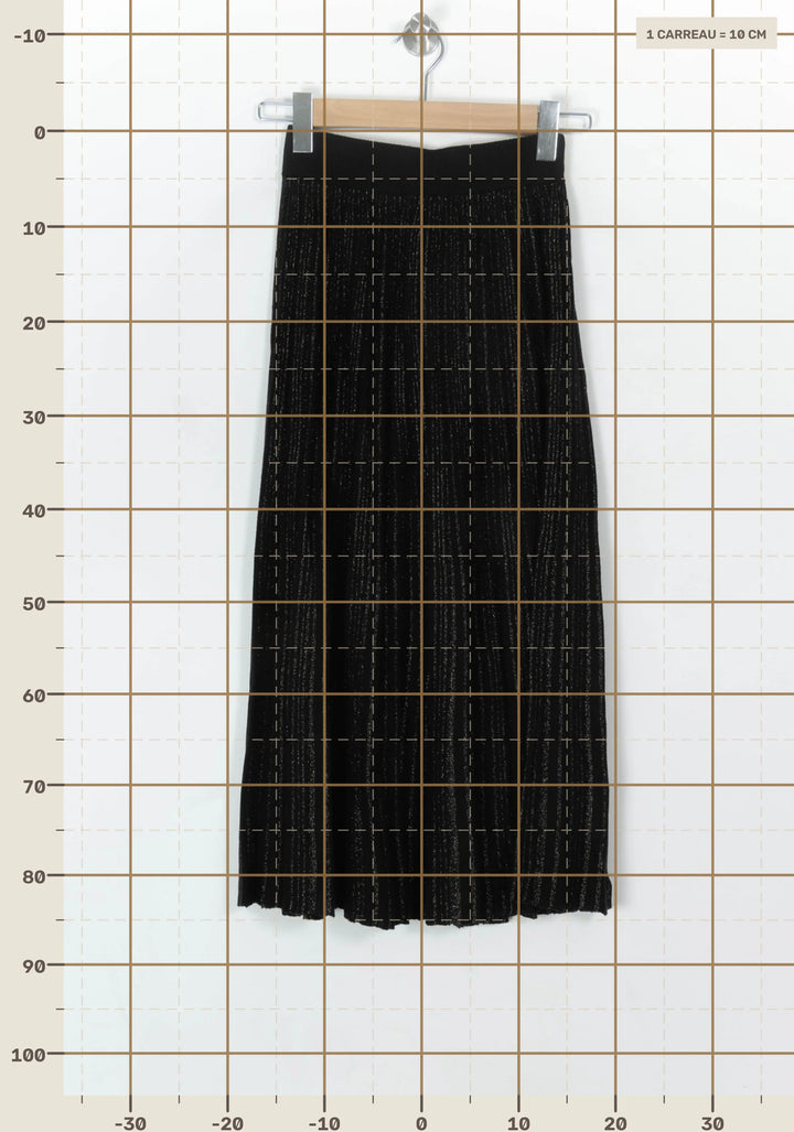Jupe Plissée Noire et Dorée - Taille XS/34 de la marque Petite Mendigote | PARAD119777 - Vendu par Paradigme - Image 4
