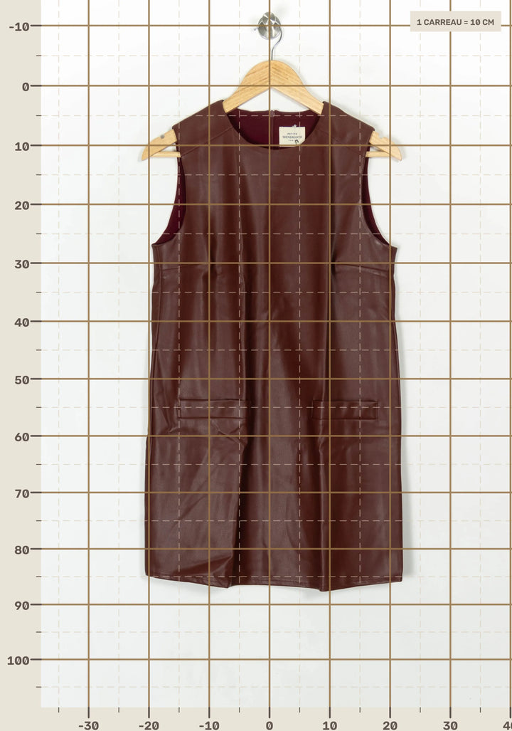 Robe Sans Manches Bordeaux - Taille S/36 de la marque Petite Mendigote | PARAD119779 - Vendu par Paradigme - Image 4