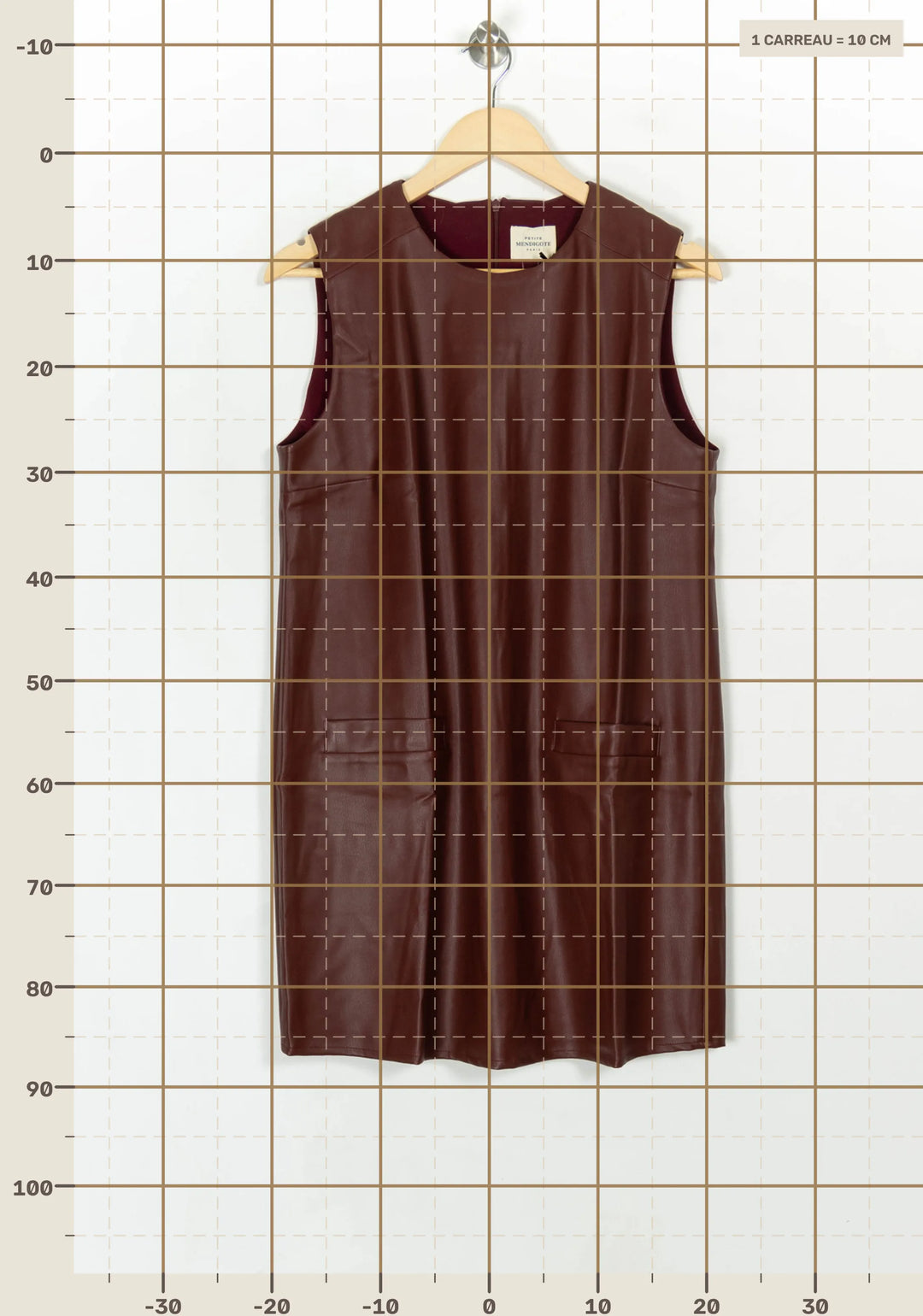 Robe Sans Manches Bordeaux - Taille L/40 de la marque Petite Mendigote | PARAD119782 - Vendu par Paradigme - Image 4