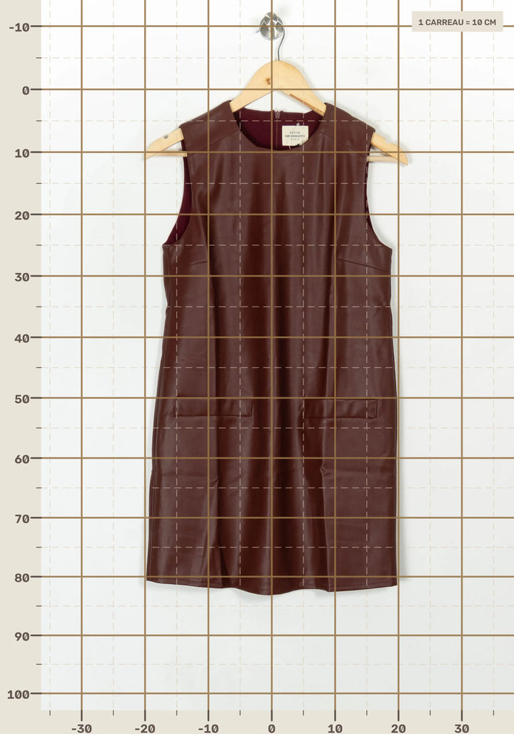 Robe Sans Manches Bordeaux - Taille XS/34 de la marque Petite Mendigote | PARAD119786 - Vendu par Paradigme - Image 4