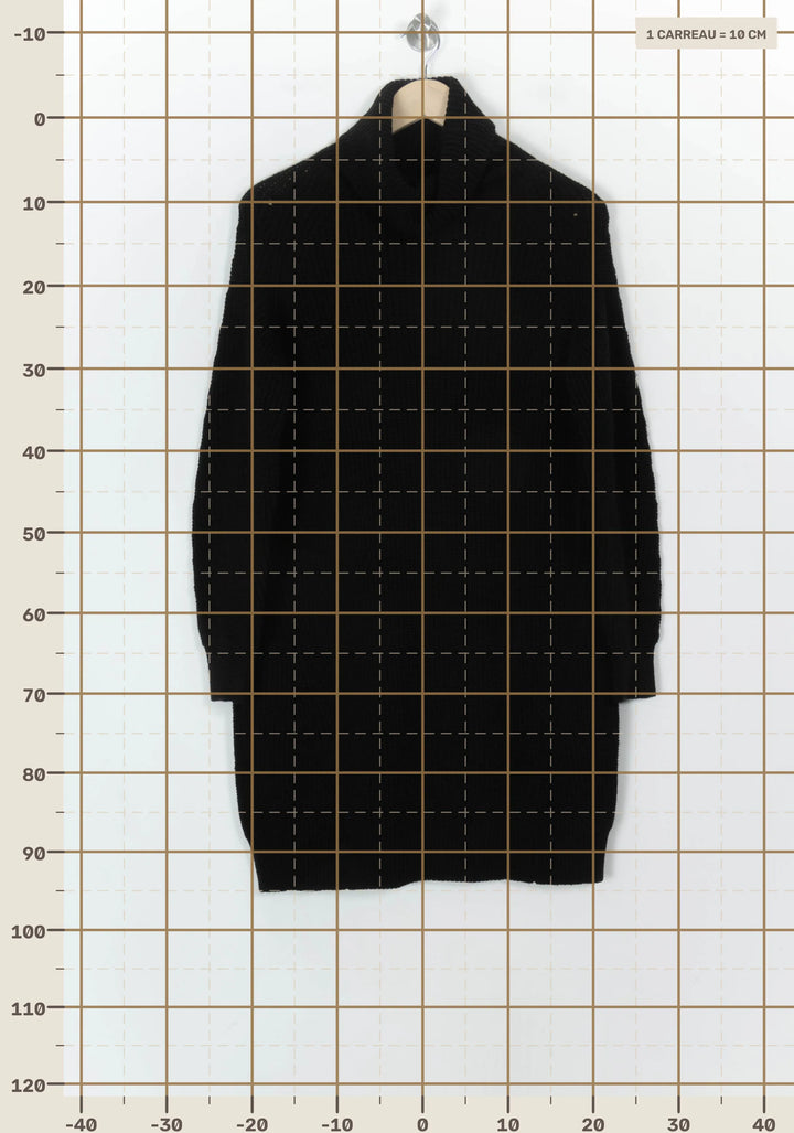 Robe Pull Noire - Taille S/36 de la marque La Fée Maraboutée | PARAD119787 - Vendu par Paradigme - Image 4