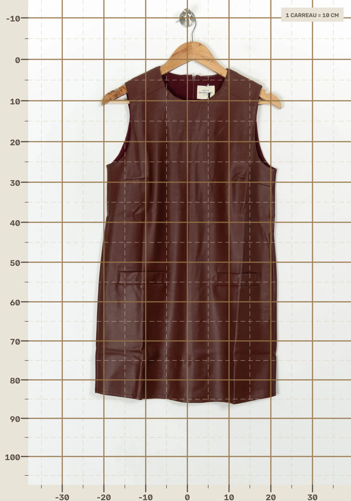 Robe Sans Manches Bordeaux - Taille S/36 de la marque Petite Mendigote | PARAD119789 - Vendu par Paradigme - Image 4