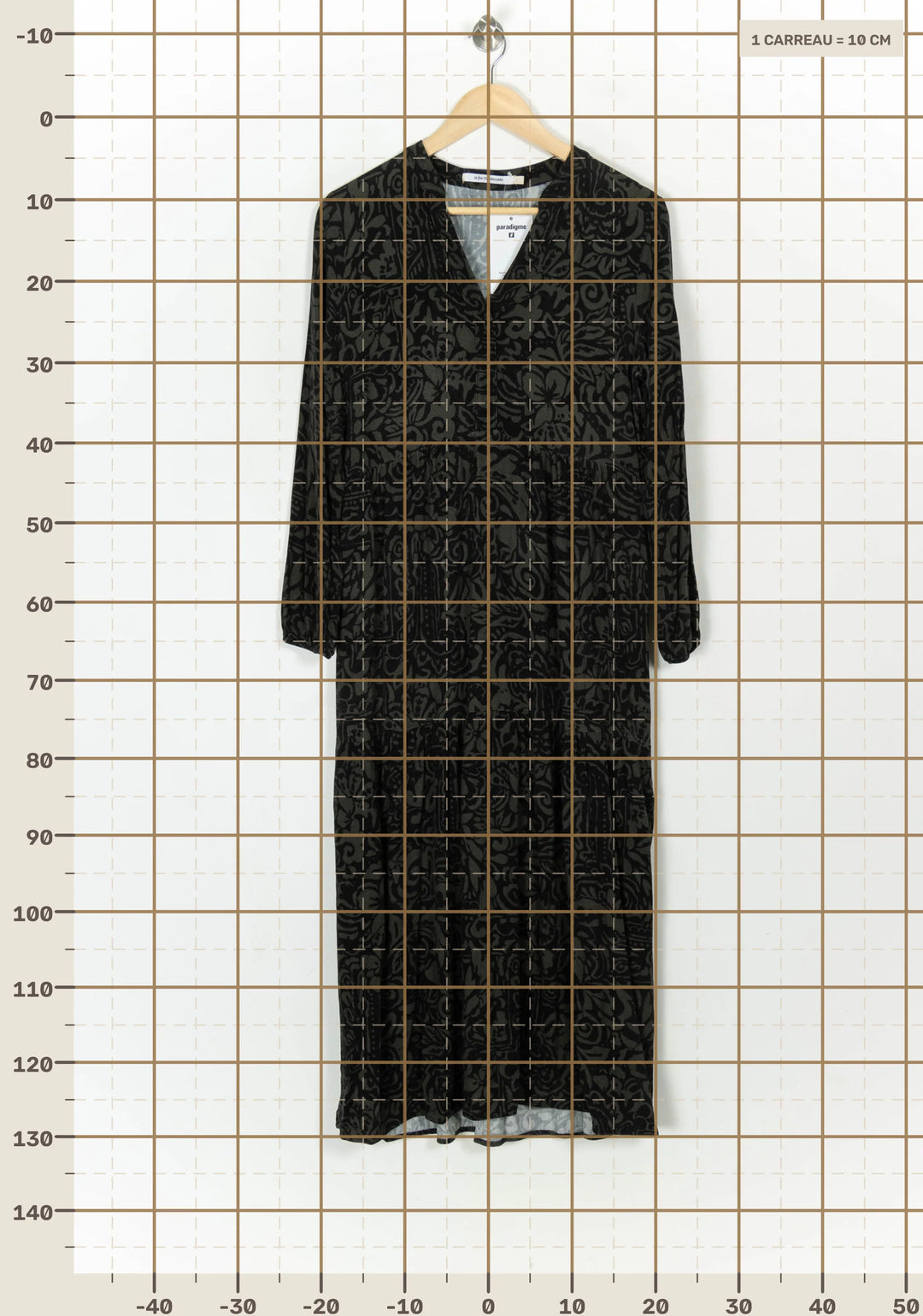 Robe Noire et Kaki - Taille S/36 de la marque La Fée Maraboutée | PARAD119791 - Vendu par Paradigme - Image 4