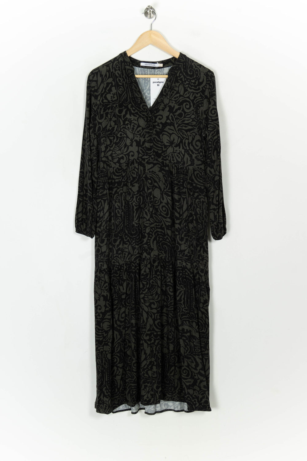 Robe Noire et Kaki - Taille S/36 de la marque La Fée Maraboutée | PARAD119791 - Vendu par Paradigme - Image 2