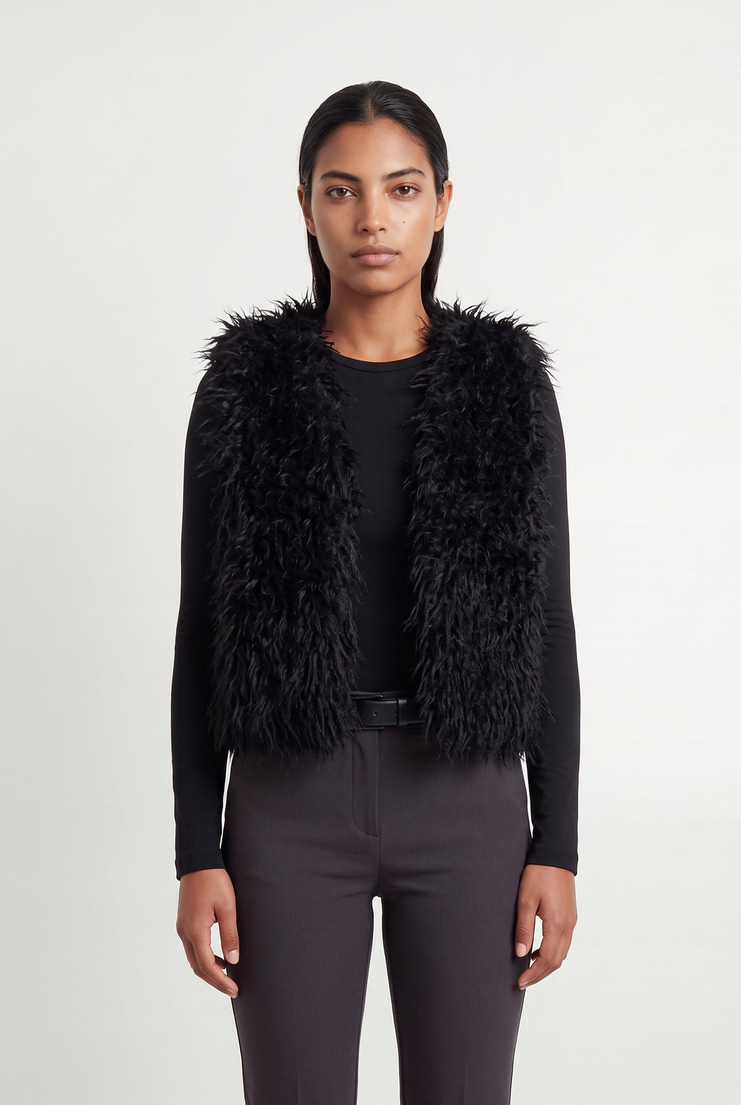 Gilet Sans Manches Noir - Taille L/40 de la marque La Fée Maraboutée | PARAD119796 - Vendu par Paradigme - Image 1