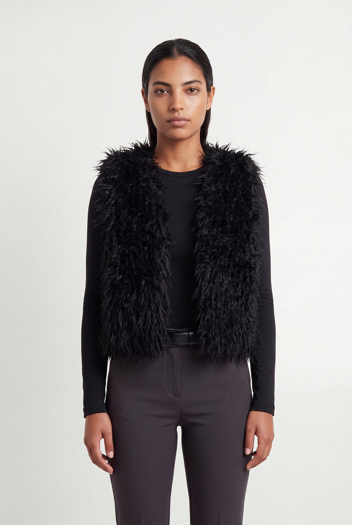 Gilet Sans Manches Noir - Taille L/40 de la marque La Fée Maraboutée | PARAD119796 - Vendu par Paradigme - Image 1