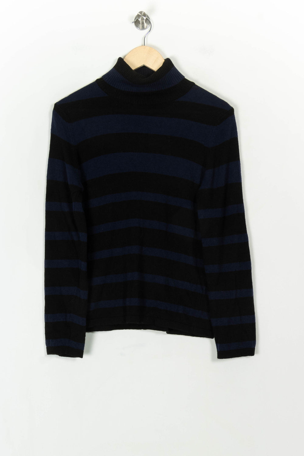 Pull Rayé Noir et Bleu - Taille M/38 de la marque La Fée Maraboutée | PARAD119797 - Vendu par Paradigme - Image 2