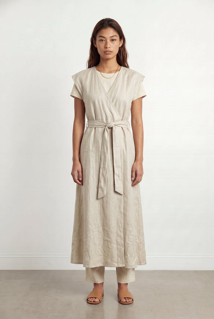 Robe Longue Beige - Taille S/36 de la marque La Fée Maraboutée | PARAD119798 - Vendu par Paradigme - Image 1
