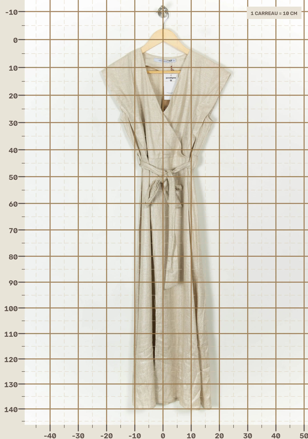 Robe Longue Beige - Taille S/36 de la marque La Fée Maraboutée | PARAD119798 - Vendu par Paradigme - Image 4