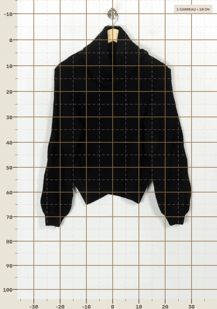 Pull Noir - Taille S/36 de la marque La Fée Maraboutée | PARAD119799 - Vendu par Paradigme - Image 4