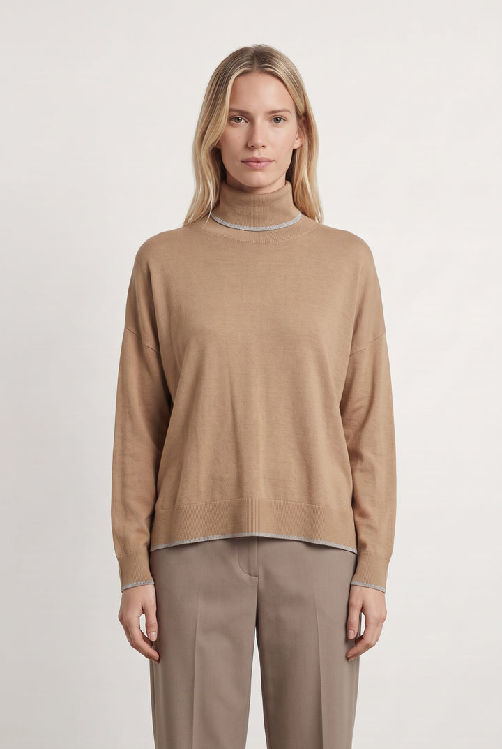 Pull Col Roulé Beige - Taille XS/34 de la marque Liu Jo | PARAD119806 - Vendu par Paradigme - Image 1