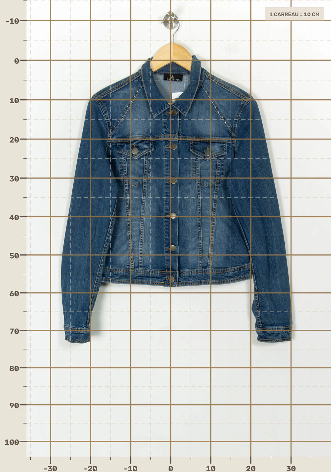 Veste en Jean Bleue - Taille XL/42 de la marque One Step | PARAD119808 - Vendu par Paradigme - Image 4