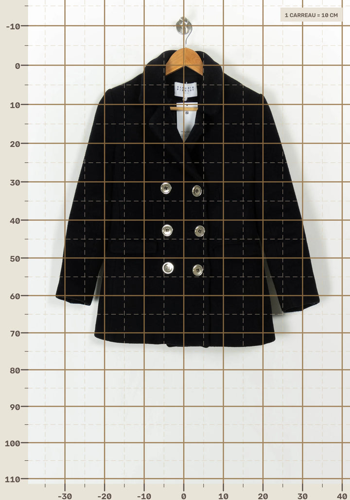 Caban Bleu - Taille S/36 de la marque Claudie Pierlot | PARAD119810 - Vendu par Paradigme - Image 4