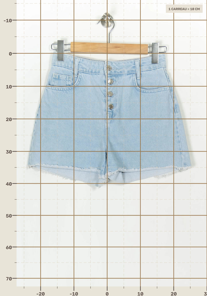 Short en Jean Bleu - Taille S/36 de la marque Maison Stella &amp; Suzie | PARAD119811 - Vendu par Paradigme - Image 4