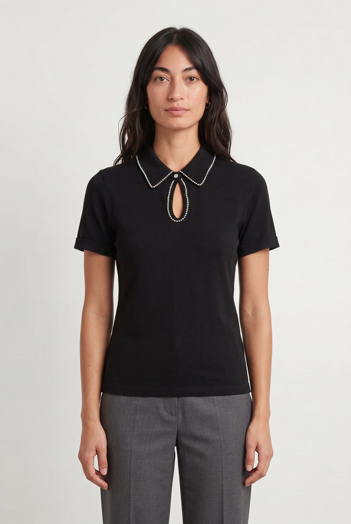 Polo Noir - Taille S/36 de la marque Liu Jo | PARAD119818 - Vendu par Paradigme - Image 1