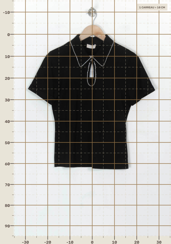 Polo Noir - Taille S/36 de la marque Liu Jo | PARAD119818 - Vendu par Paradigme - Image 4