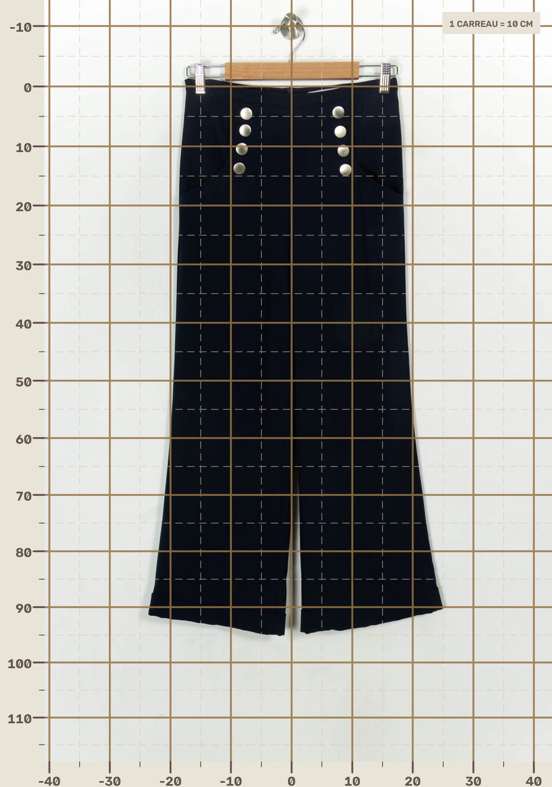 Pantalon Marin Bleu - Taille S/36 de la marque La Fée Maraboutée | PARAD119820 - Vendu par Paradigme - Image 4