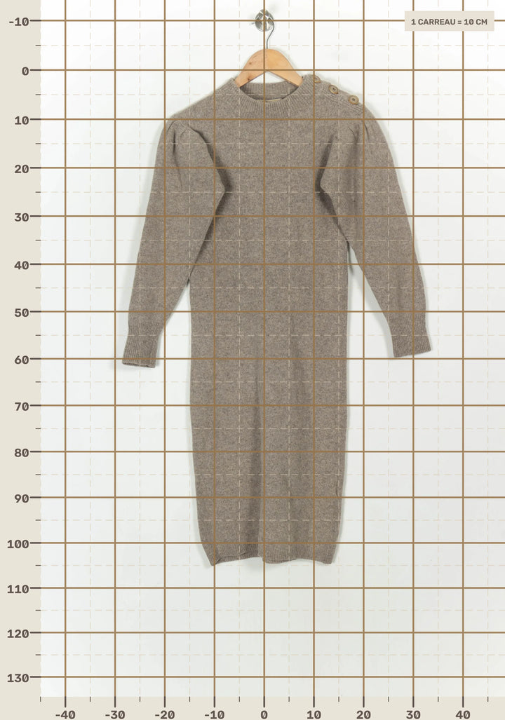 Robe Pull Beige - Taille M/38 de la marque Sessùn | PARAD119821 - Vendu par Paradigme - Image 4