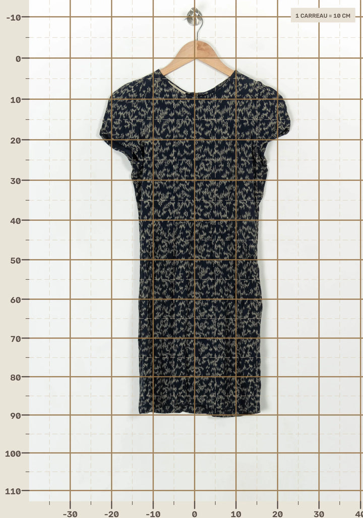 Robe Courte Bleue et Beige - Taille M/38 de la marque Sessùn | PARAD119822 - Vendu par Paradigme - Image 4