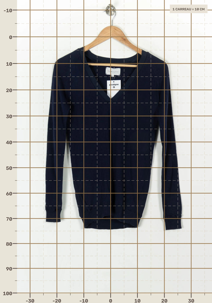 Pull Bleu - Taille S/36 de la marque Sud express | PARAD119827 - Vendu par Paradigme - Image 4