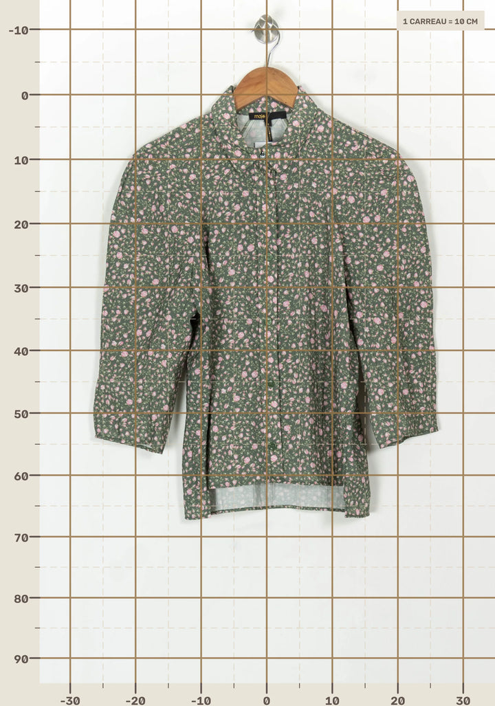 Chemise Verte et Rose - Taille S/36 de la marque Maje | PARAD119836 - Vendu par Paradigme - Image 4