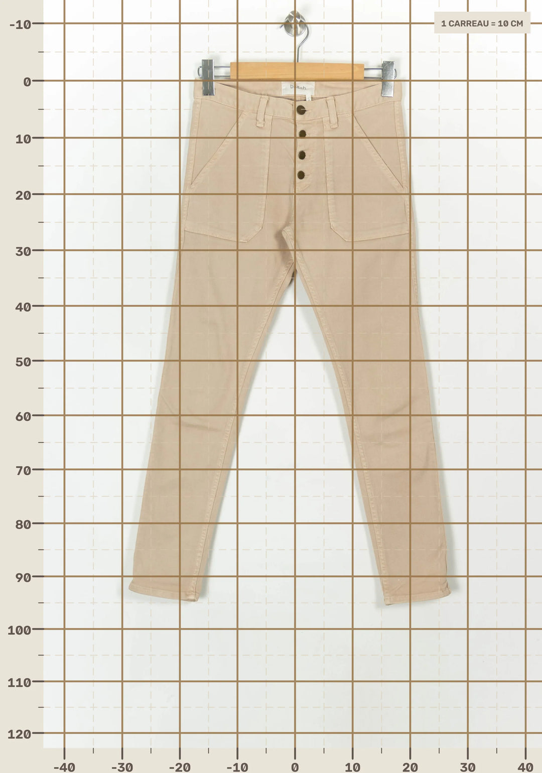 Pantalon Beige - Taille XS/34 de la marque ba&amp;sh | PARAD119837 - Vendu par Paradigme - Image 4