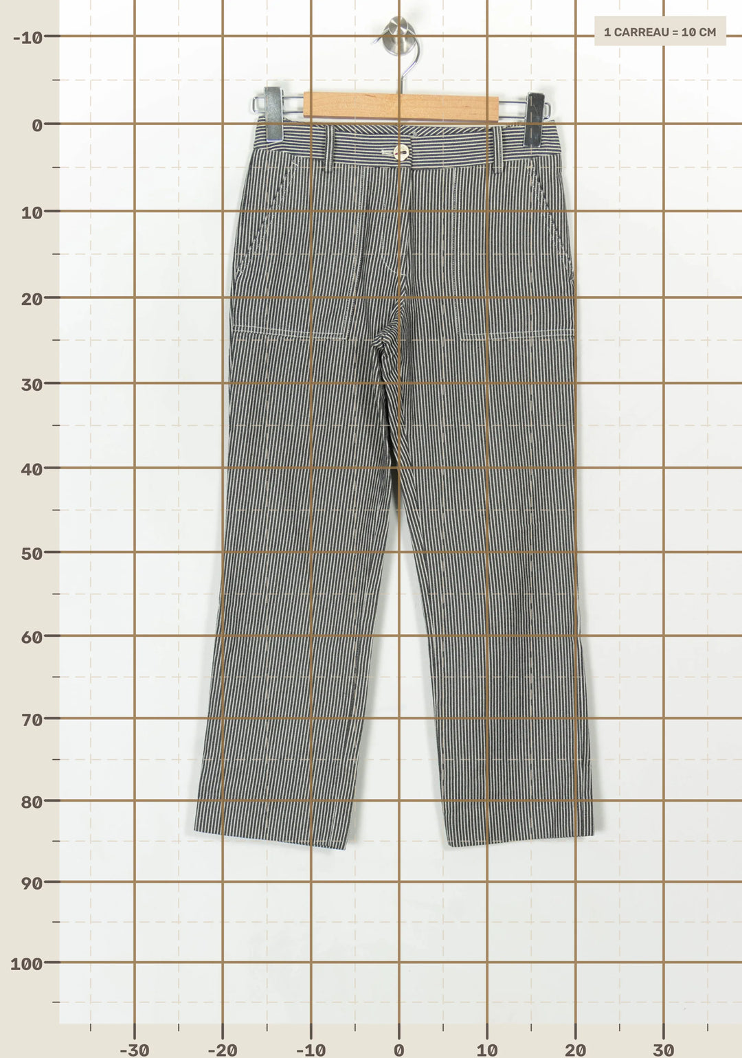 Pantalon Rayé Noir et Blanc - Taille XS/34 de la marque Maje | PARAD119838 - Vendu par Paradigme - Image 4