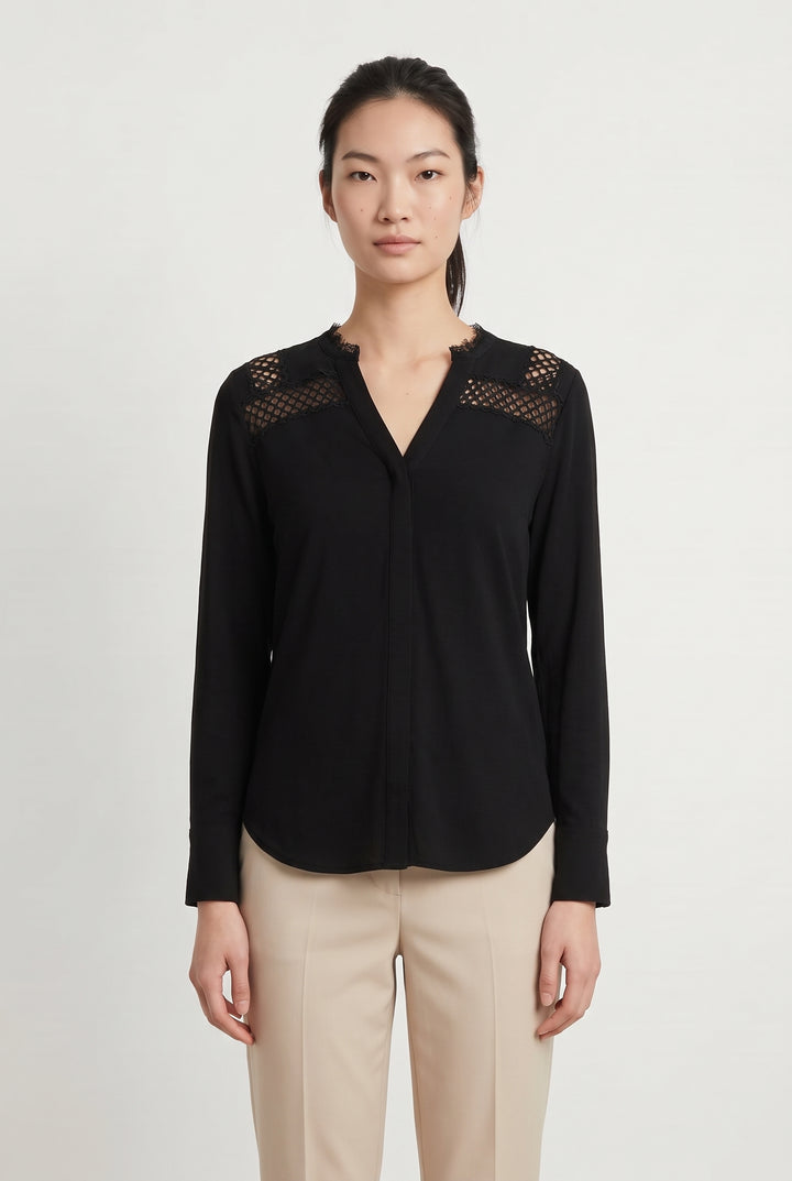 Blouse Noire - Taille S/36 de la marque Sandro | PARAD119842 - Vendu par Paradigme - Image 1