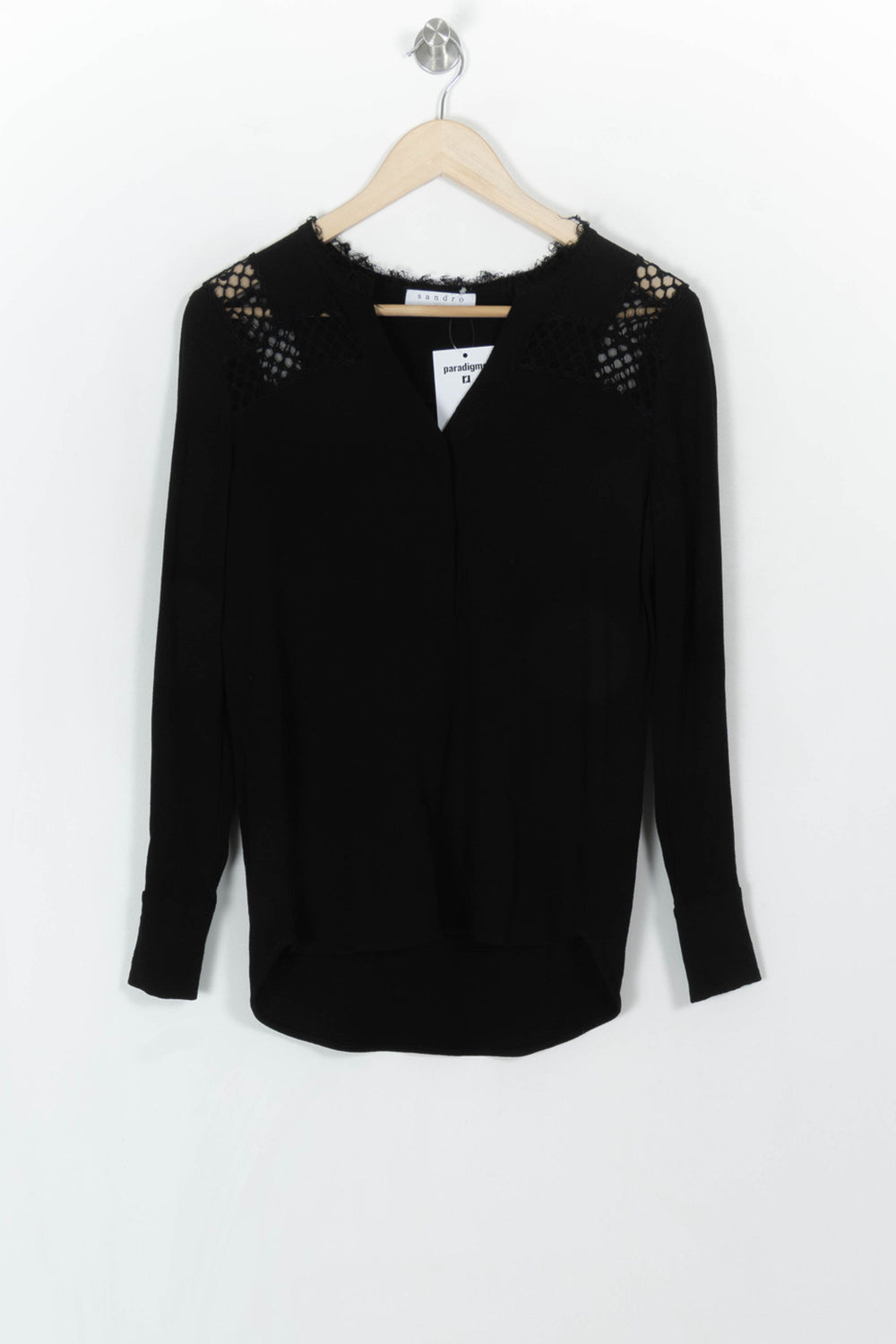 Blouse Noire - Taille S/36 de la marque Sandro | PARAD119842 - Vendu par Paradigme - Image 2