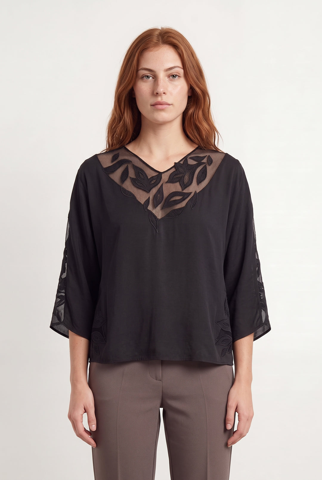 Blouse Noire - Taille S/36 de la marque IKKS | PARAD119844 - Vendu par Paradigme - Image 1