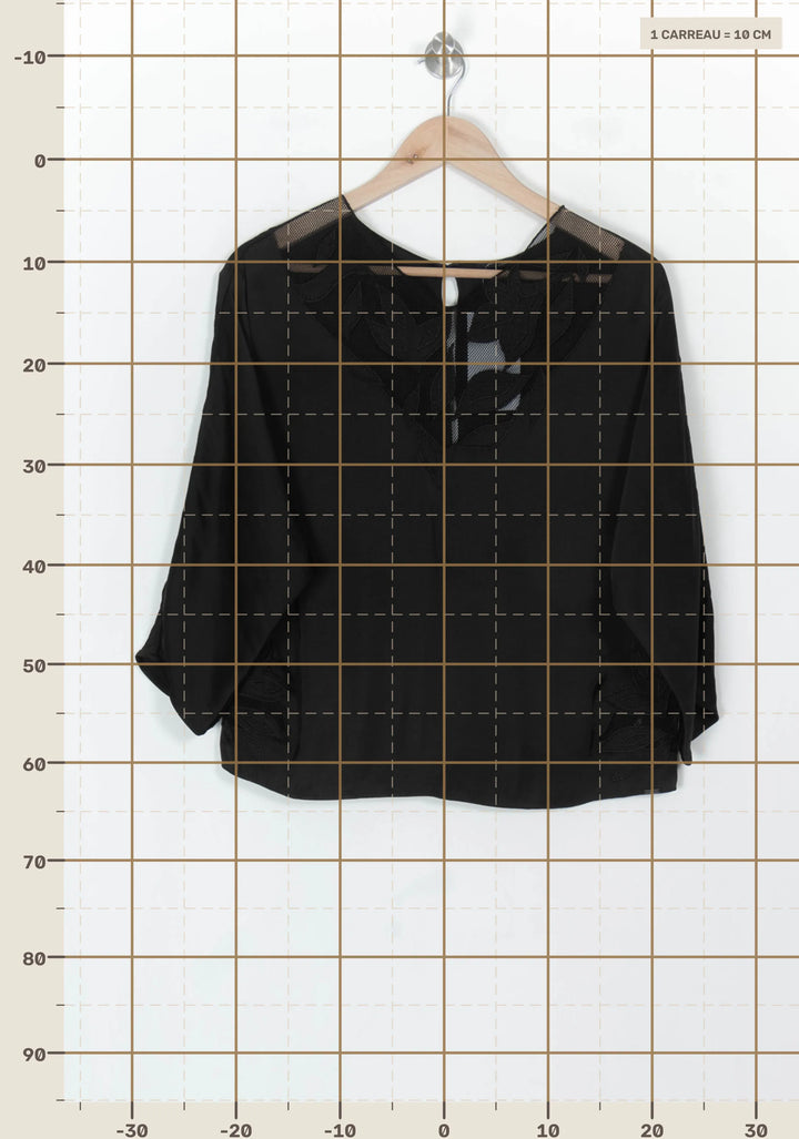 Blouse Noire - Taille S/36 de la marque IKKS | PARAD119844 - Vendu par Paradigme - Image 4