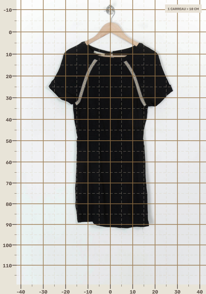 Robe Courte Noire - Taille XS/34 de la marque Sessùn | PARAD119847 - Vendu par Paradigme - Image 4