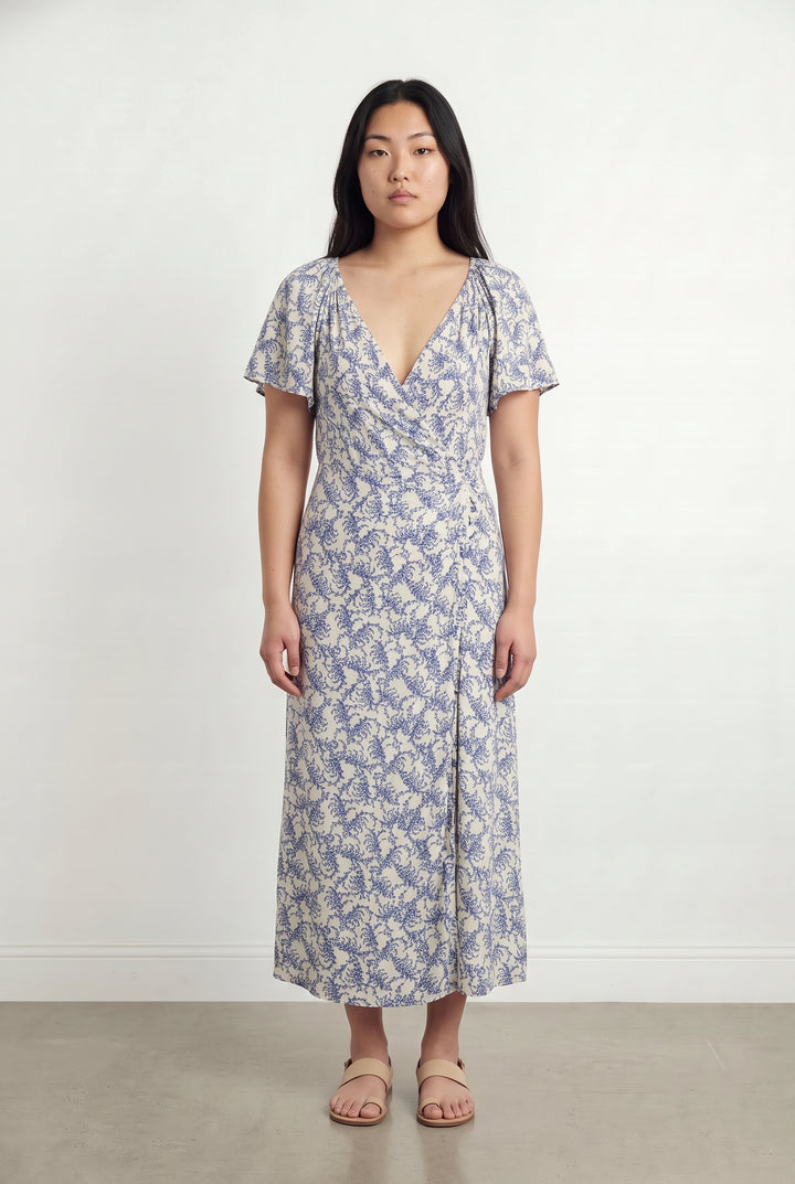 Robe Longue Blanche et Bleue - Taille XL/42 de la marque ZAPA | PARAD119854 - Vendu par Paradigme - Image 1