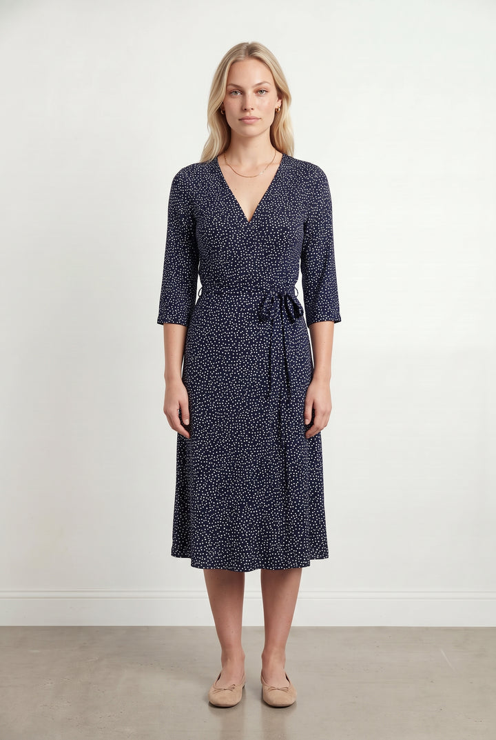 Robe Portefeuille Noire et Blanche - Taille L/40 de la marque Sud express | PARAD119855 - Vendu par Paradigme - Image 1