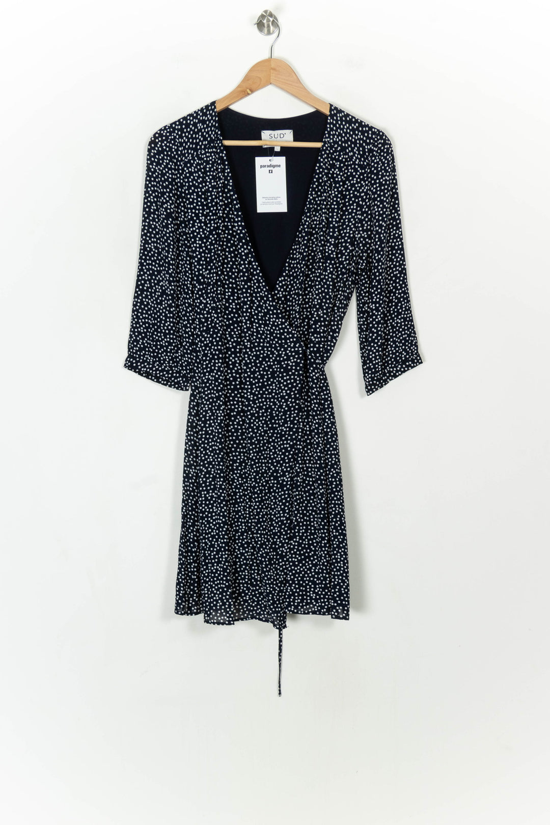 Robe Portefeuille Noire et Blanche - Taille L/40 de la marque Sud express | PARAD119855 - Vendu par Paradigme - Image 2