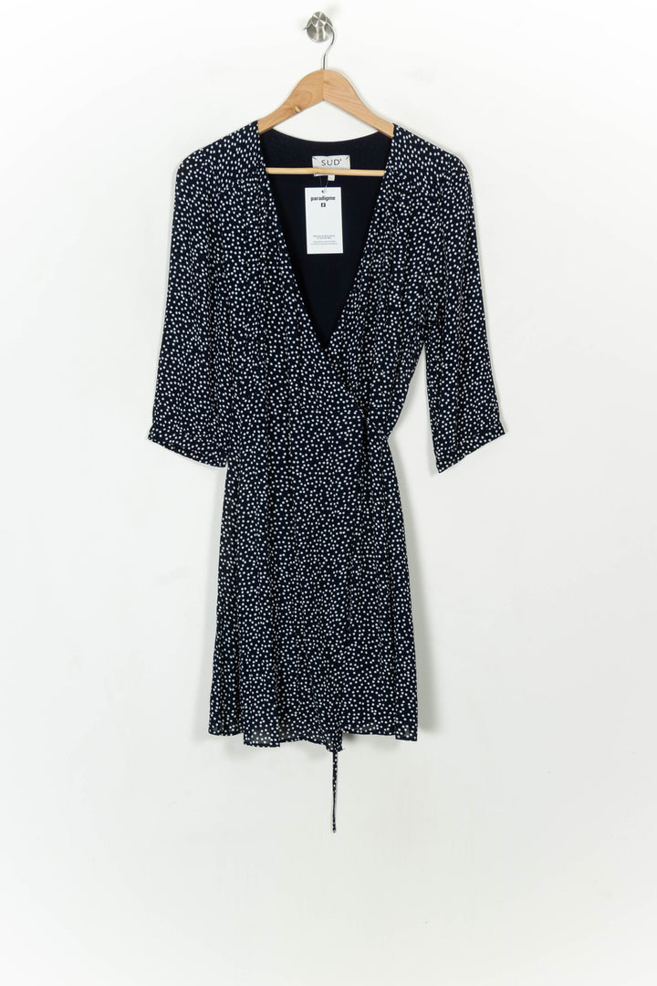 Robe Portefeuille Noire et Blanche - Taille L/40 de la marque Sud express | PARAD119855 - Vendu par Paradigme - Image 2