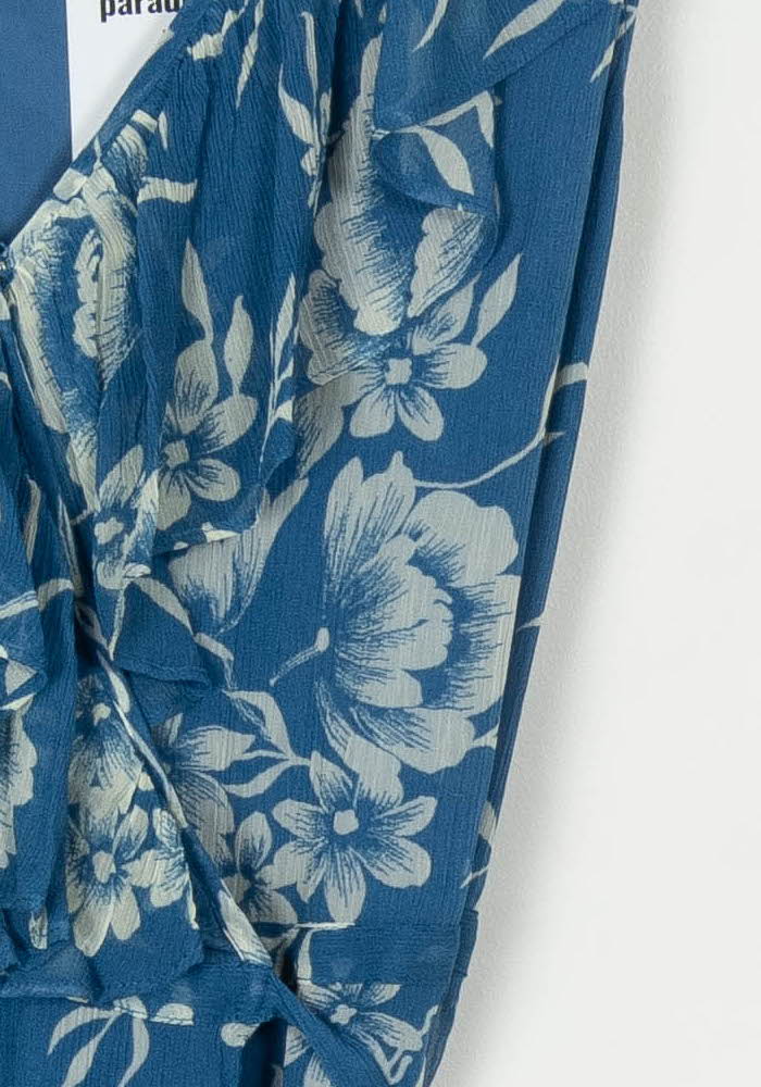 Robe Longue Bleue et Blanche - Taille L/40 de la marque Petite Mendigote | PARAD119859 - Vendu par Paradigme - Image 3