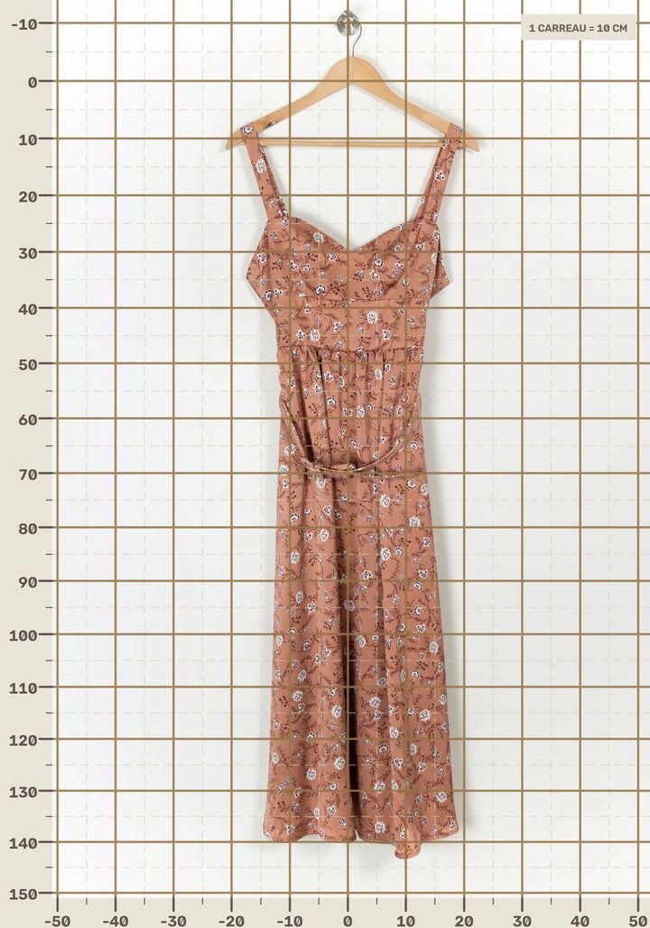 Robe Longue Marron et Blanche - Taille XL/42 de la marque Kookai | PARAD119860 - Vendu par Paradigme - Image 4